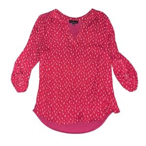 Fortune and Ivy Red Patterned Blouse